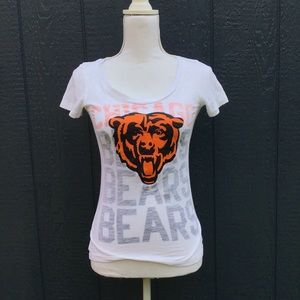 Pink Victoria Secret white Chicago Bears Tee